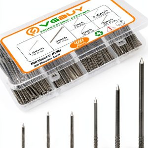 420PCS Stainless Steel Hardware Nails Assortment Kit, Up to 3 Inch Long Nails for Hangig Pictures, 6 Size Picture Hanging Nails, Small Nails, Wall Nails, Wood Nails, Finishing Nails-0
